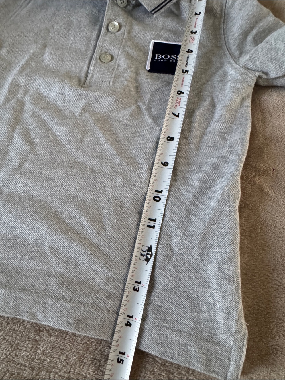 BOSS Hugo Boss Boys Gray Polo Shirt Preppy Designer 4/102 - Picture 7 of 9